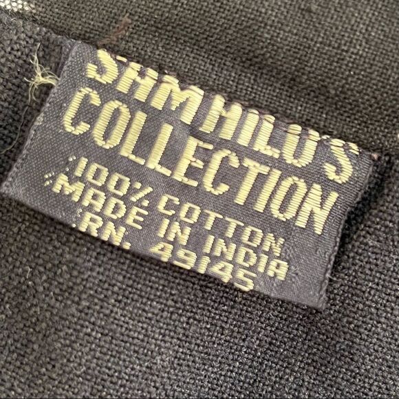 Sam Hilo Collection cotton lagenlook mandarin collar open long line blazer - Picture 7 of 8